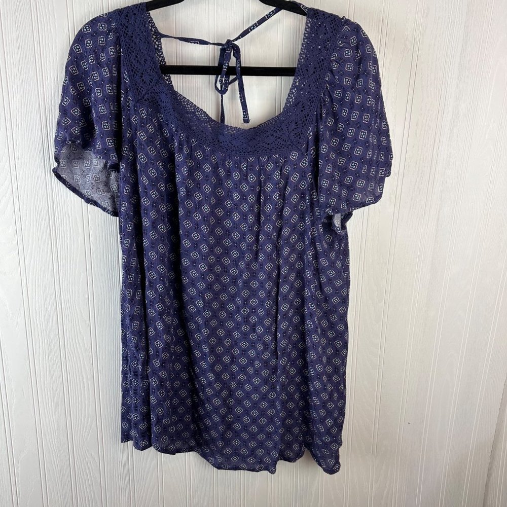 Torrid Blue Short Sleeve top Size‎ Large - Picture 2 of 6